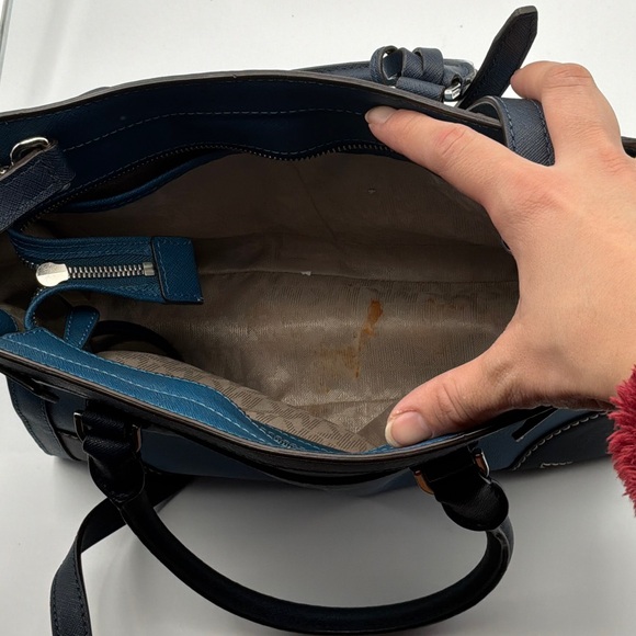 Michael Kors Navy and Teal Satchel - Picture 3 of 4